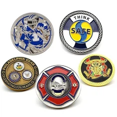 Monedas de metal US N en blanco de metal elevado en 3D personalizadas