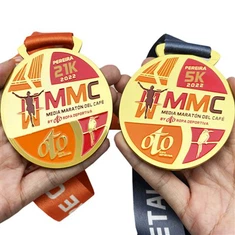 Medalla deportiva de metal personalizada para correr maratón