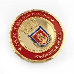 Moneda en blanco de latón con rondas de oro chapadas en metal para grabar