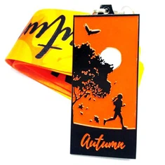 Medalla de oro corriendo con cinta