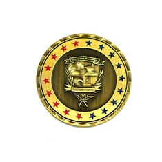 Moneda chapada en oro antiguo de esmalte suave como recuerdo